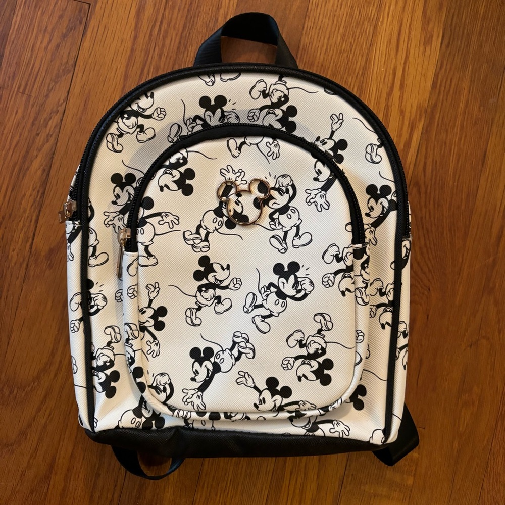 ‼️SALE‼️  Black & White Mickey Mouse Mini Backpack - NWOT